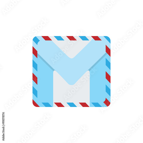 Letter M in the form of a mail letter.