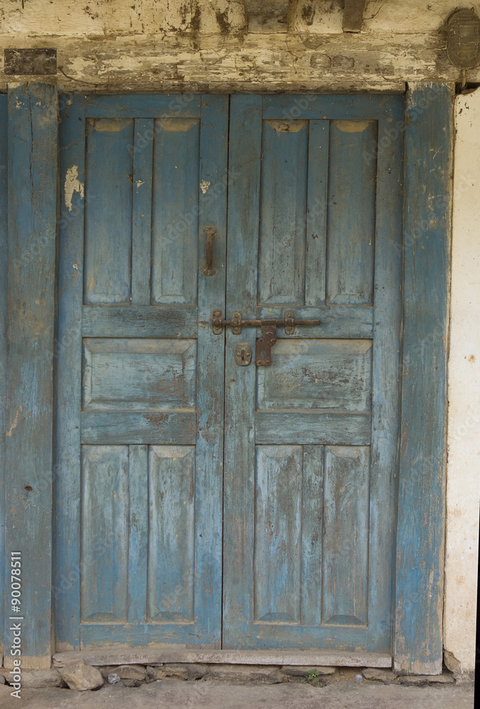 The Old Door with Cracked Paint, Background