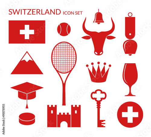 Switzerland. Icon set