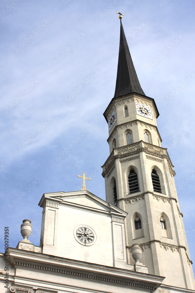 St. Michael's Church (tower) at Michaelerplatz, Vienna, Austria