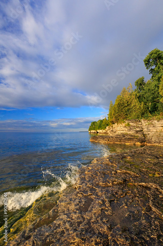 Rocky Coastline at Cave Point