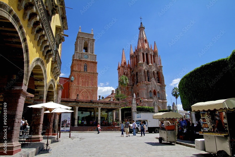 Naklejka premium Śródmieście San Miguel de Allende, Meksyk