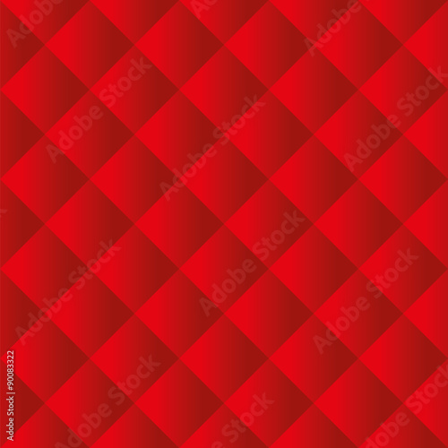 Seamless red padded upholstery vector pattern texture