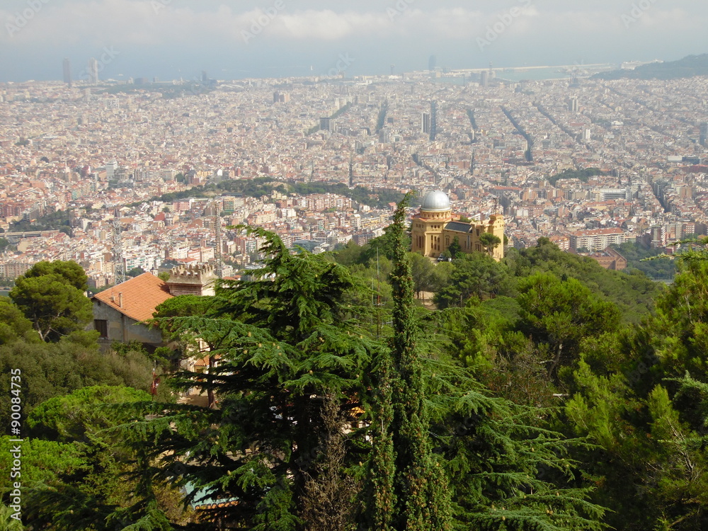 Barcelone - Vue du mont Tibidabo