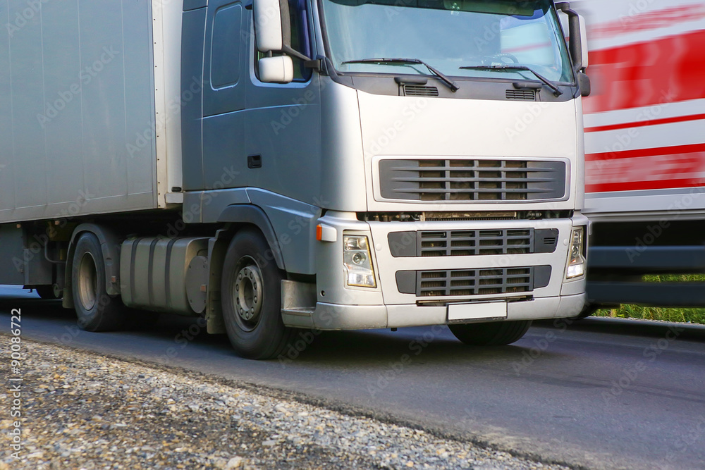 trucks on the highway