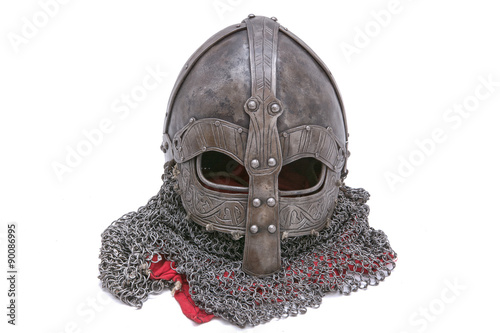 Obraz na płótnie Viking helmet on a white background