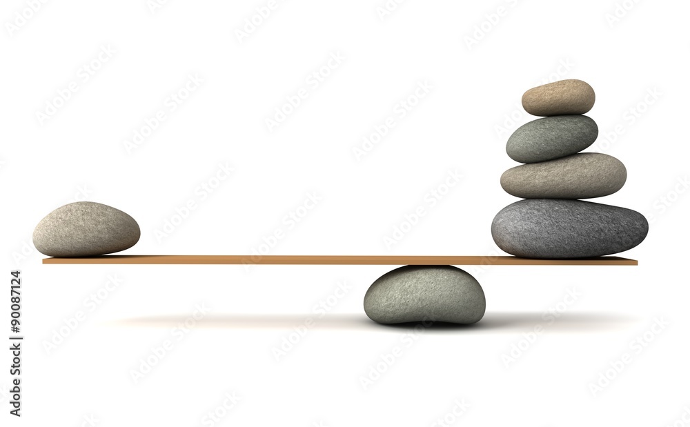 Naklejka równoważenie kamieni