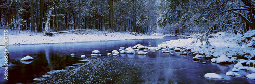 The Merced River In Winter, Yosemite National Park, California #90087175
