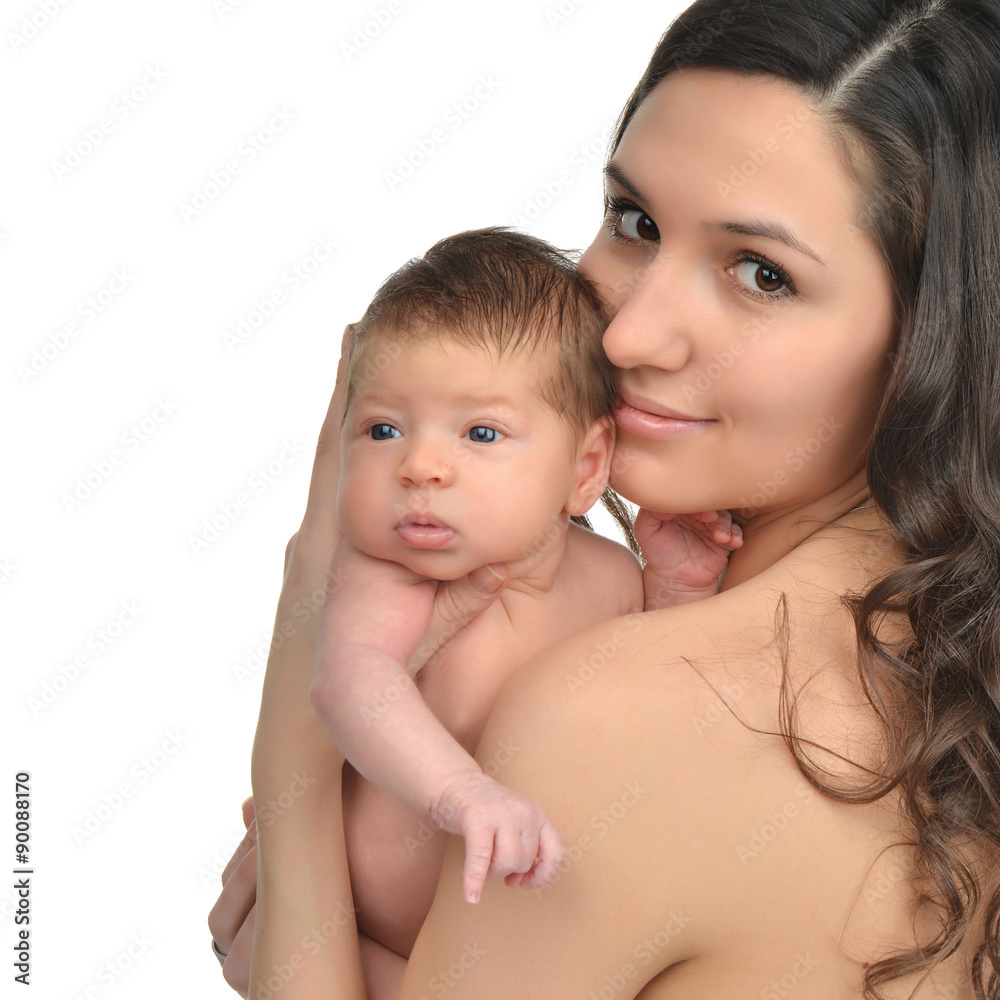 mother woman holding 3 weeks infant child baby kid girl a mother woman holding 3 weeks infant child baby kid girl a