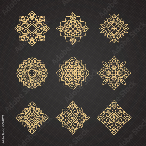 Vector set of thai art design