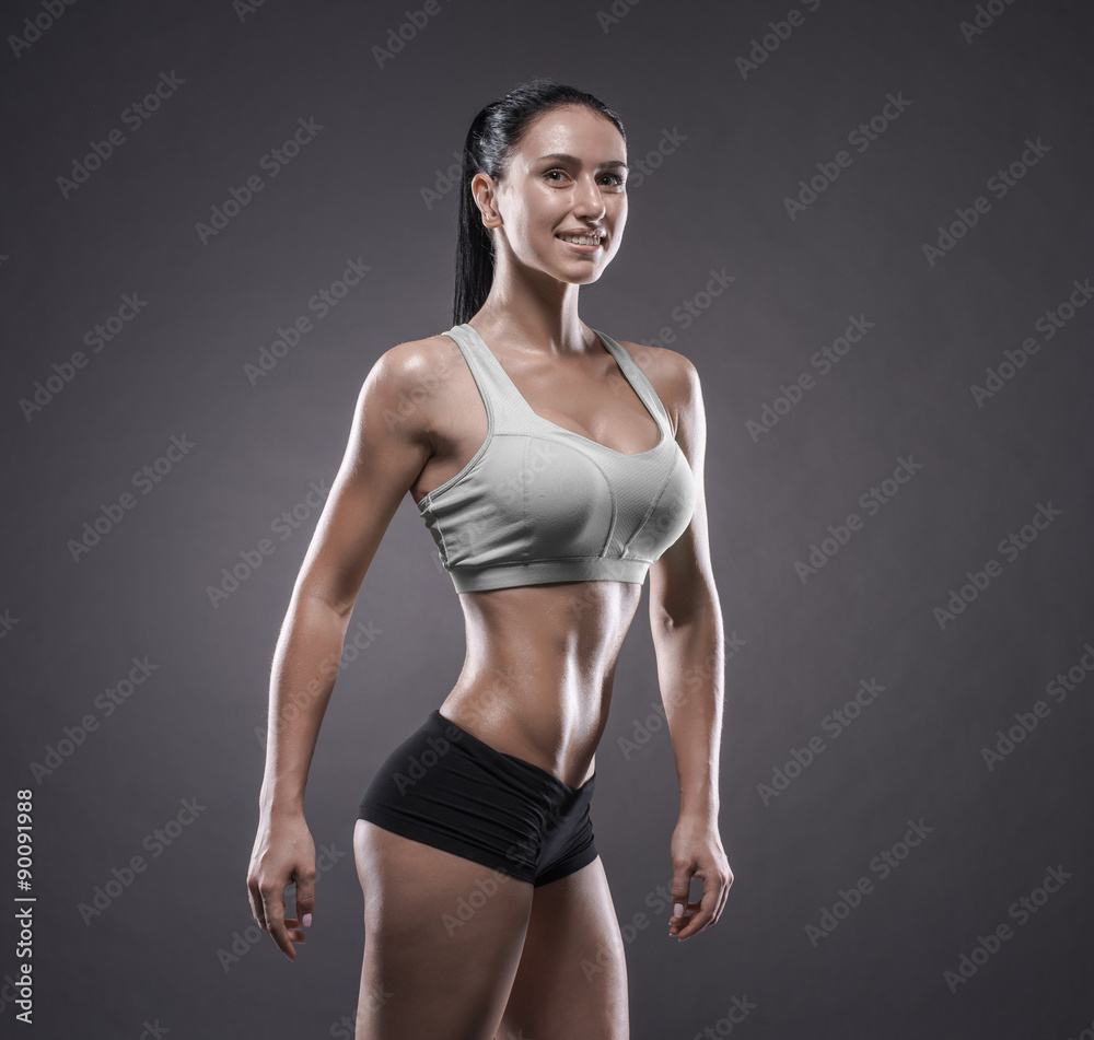 athletic young woman doing a fitness workout athletic young woman doing a fitness workout
