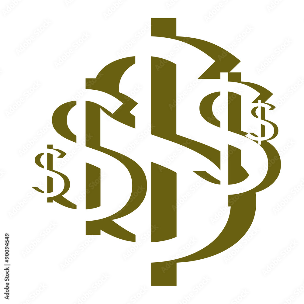 US Dollar Rosette No. 3. Design for logo, illustration, bag, ads, etc. US Dollar Rosette No. 3. Design for logo, illustration, bag, ads, etc.