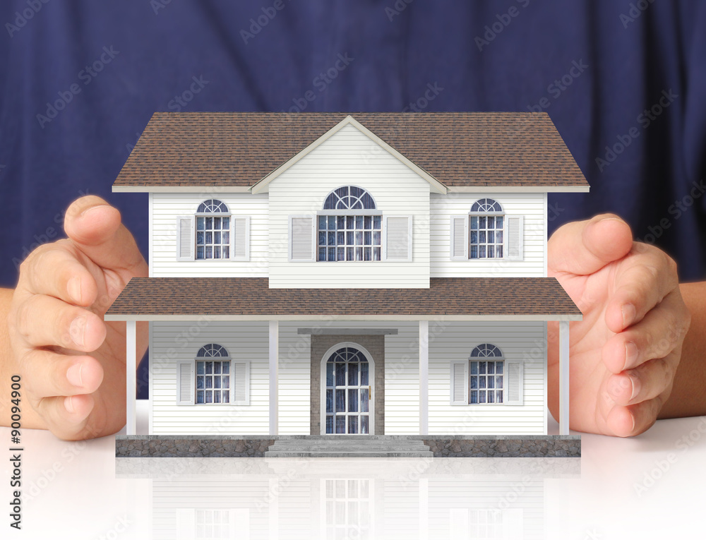 holding house representing home ownership holding house representing home ownership