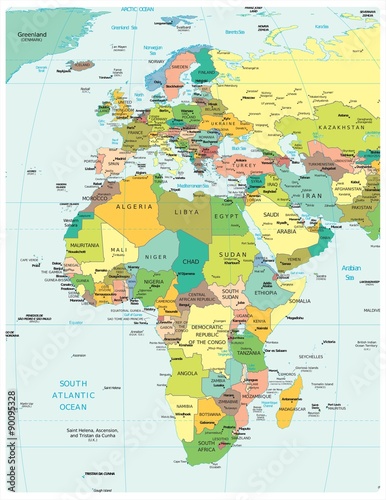 Europe Africa political divisions