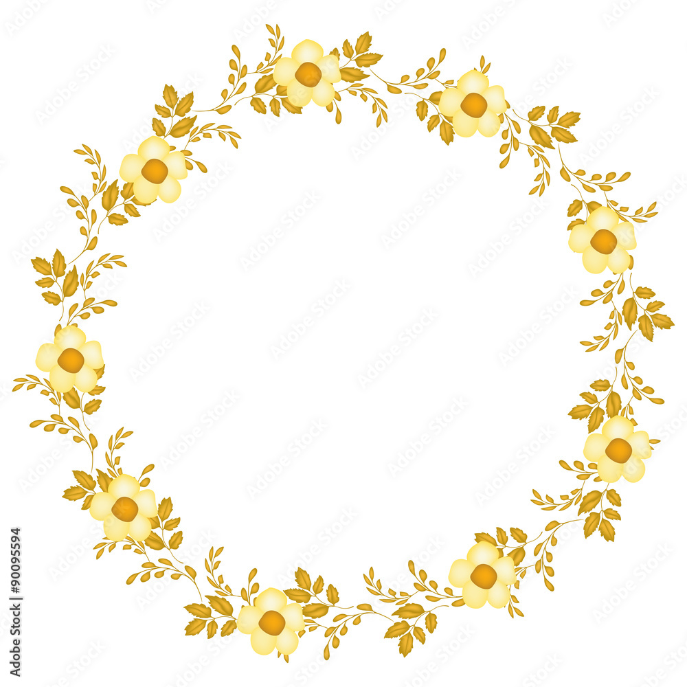 Autumn Floral Frame Collections. vector