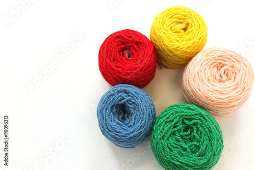 Colorful wool balls