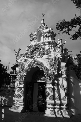 the door at Jedeelhung temple in Chiang mai, Thailand photo