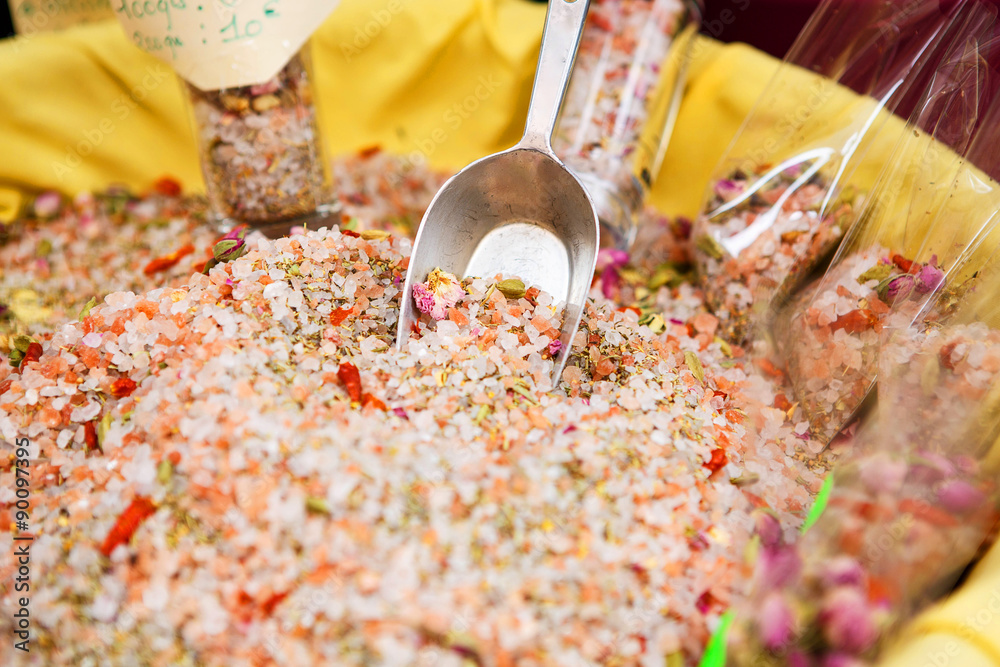 Pink Sea Salt - Fleur De Sel for selling. Provence, France Stock Photo ...