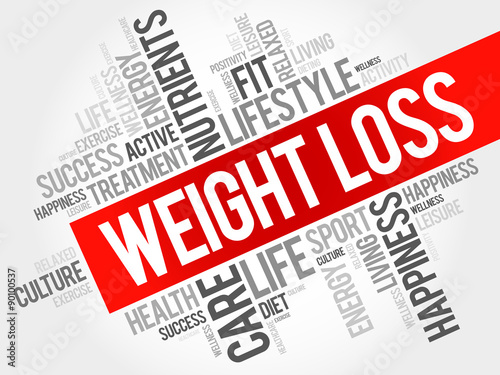 Weight Loss word cloud, health concept
