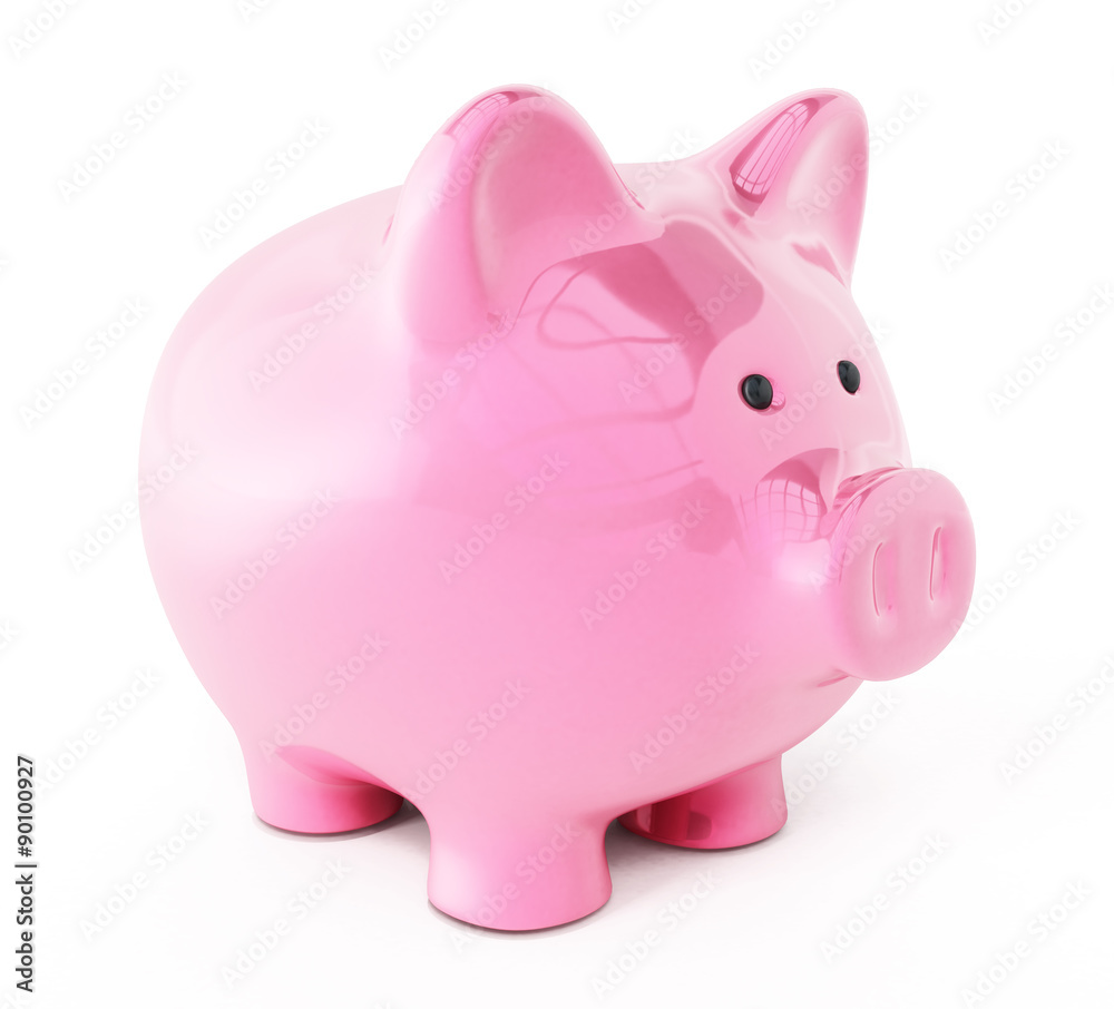 Piggy bank isolated on white background