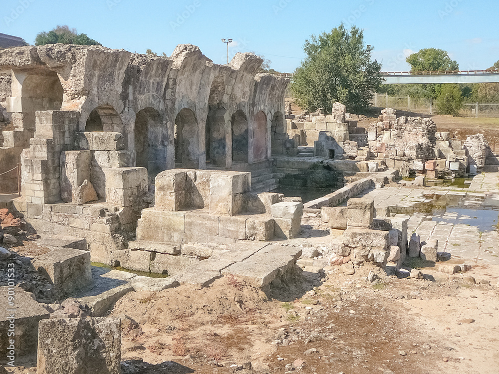 Roman Baths ruins in Fordongianus