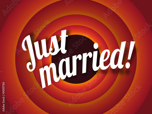 Canvas Print Just married