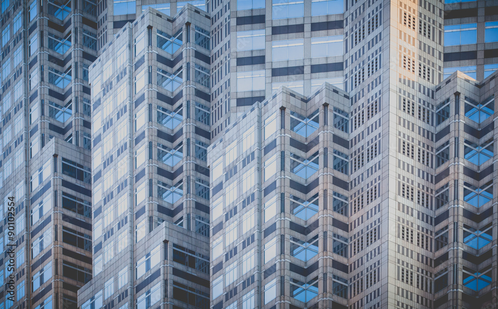 Fototapeta premium High rise modern building as pattern and background