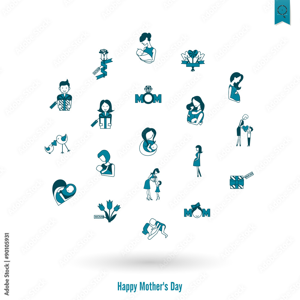 Happy Mothers Day Icons Happy Mothers Day Icons