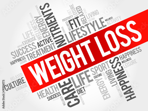 WEIGHT LOSS word cloud, fitness, sport, health concept