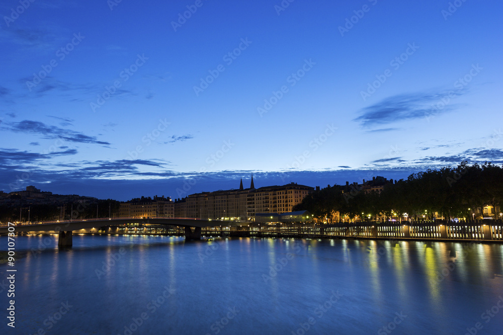 Lyon by Saone River in France