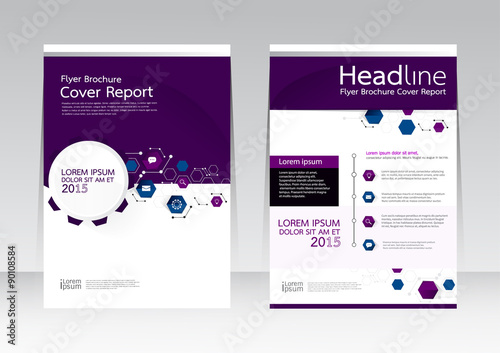 Abstract design vector template for brochure flyer in A4 size