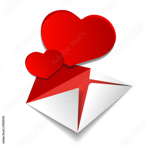  love hearts from letter