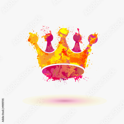 crown of splash paint