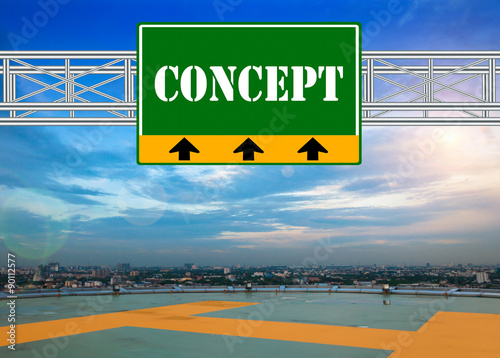 Green Route Sign concept