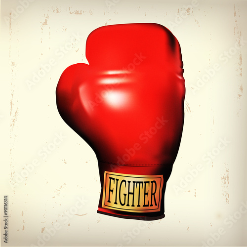 object of a boxing glove that refer to fight against obstacle