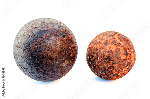 1812 year rust cannonballs