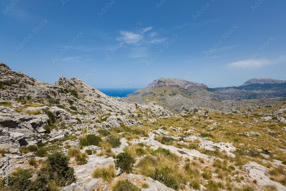 Landscape of mountain in Mallorca