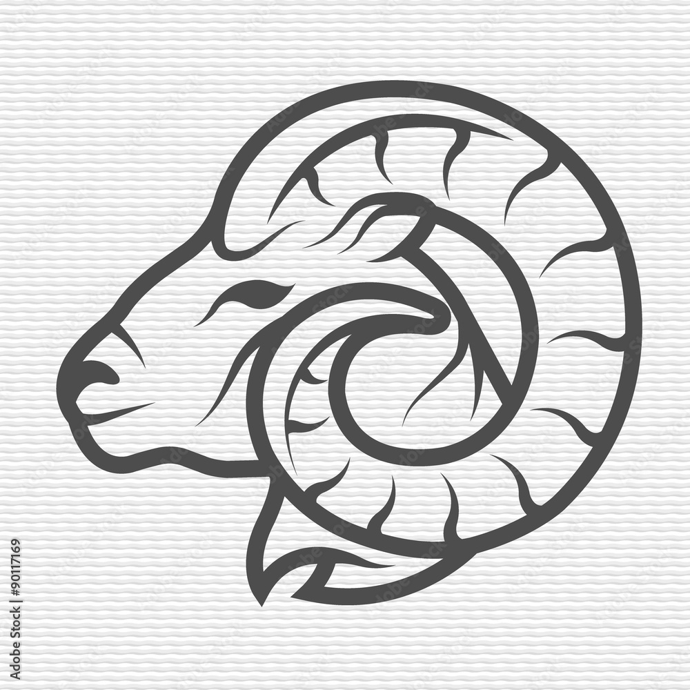 Ram symbol, logo, emblem. Stock Vector | Adobe Stock