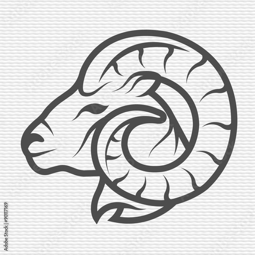 Ram symbol, logo, emblem. photo
