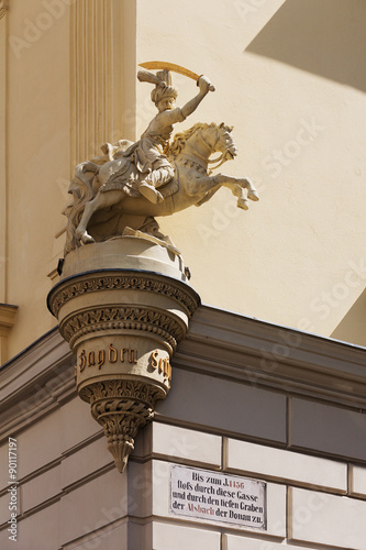 Vienna, Freyung, Sculpture of riding Turk photo