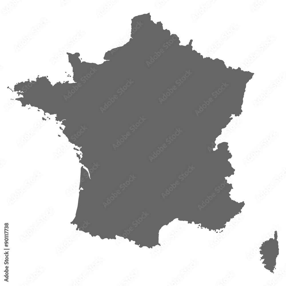 Frankreich (grau) - Vektor