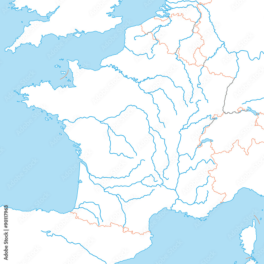 Obraz premium Frankreich in weiß - Vektor