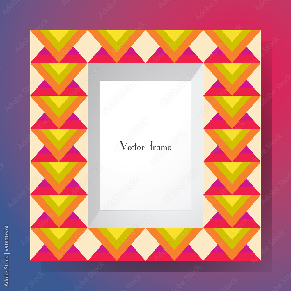 Fototapeta premium Picture frame isolated on colorful background. Perfect for your presentations or creation