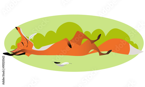 Cute sly full fox