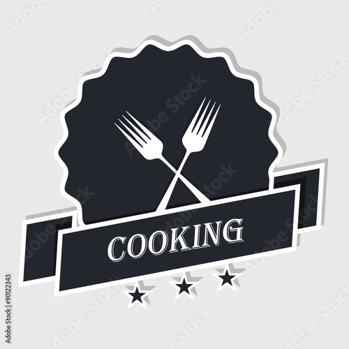 Logo shows two holders representing a restaurant