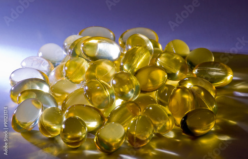 Oil vitamins omega 3 capsuls photo