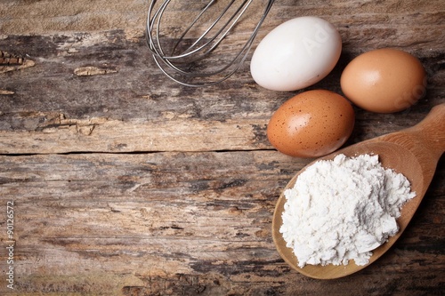 Eggs and wheat flour