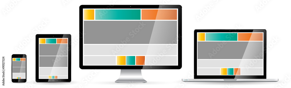 Fototapeta premium Modern digital tech device collection