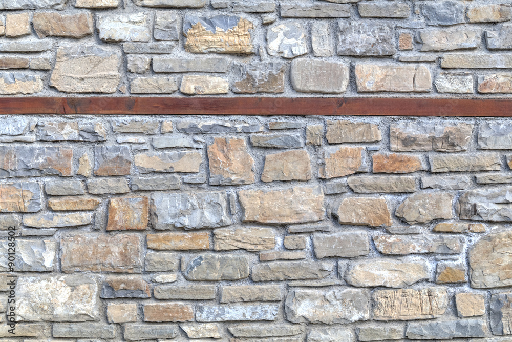 Fototapeta premium Stylish wall background with wooden beam