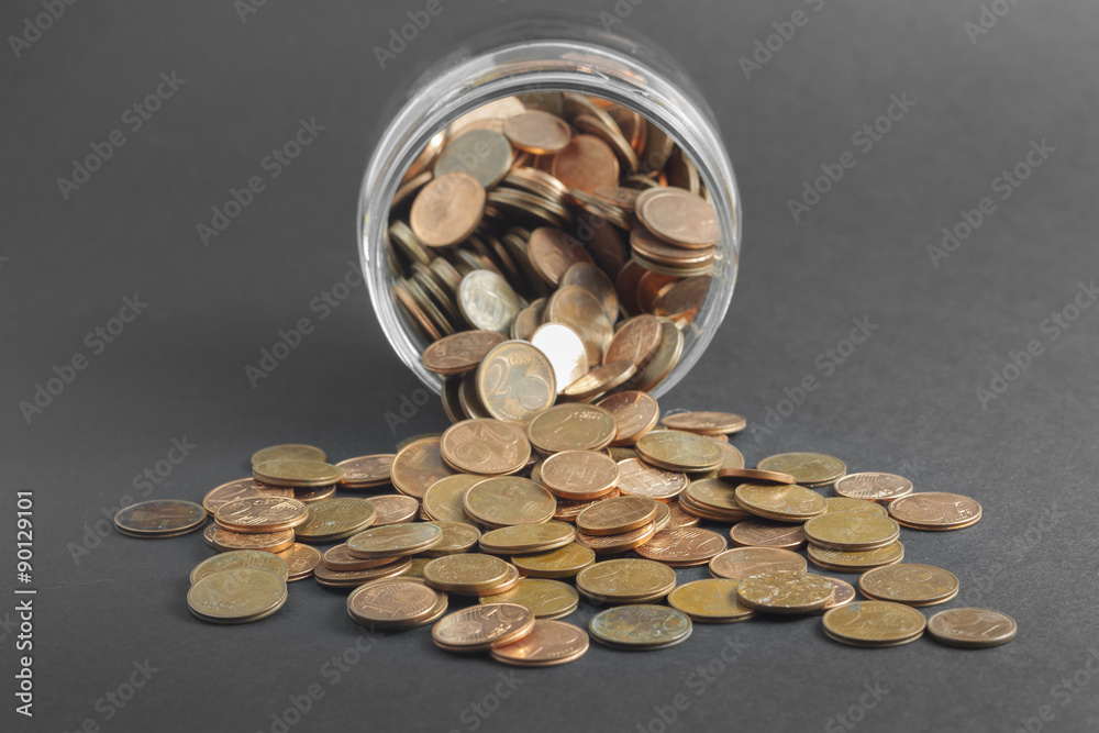 Bottle and money Bottle and money